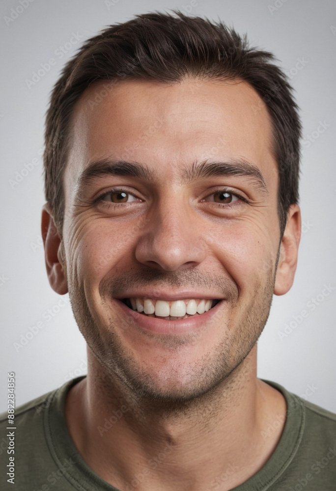 Portrait view of a regular happy smiling North Macedonia man, ultra realistic, candid, social media, avatar image, plain solid background Portrait view of a regular happy smiling North Macedonia man, ultra realistic, candid, social media, avatar image, plain solid background