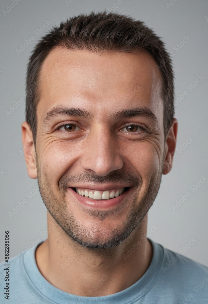 Portrait view of a regular happy smiling Romania man, ultra realistic, candid, social media, avatar image, plain solid background Portrait view of a regular happy smiling Romania man, ultra realistic, candid, social media, avatar image, plain solid background