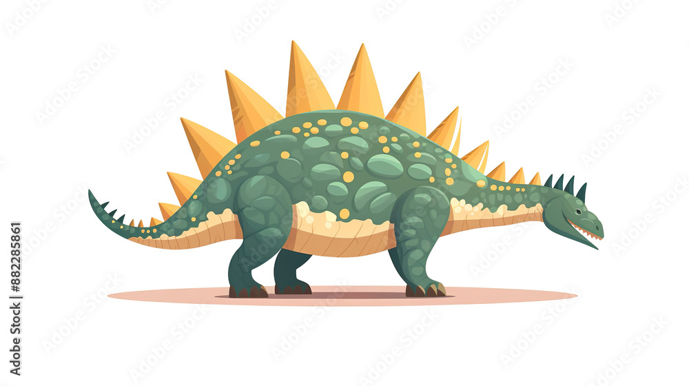Isolated Stegosaurus dinosaur on a white background Isolated Stegosaurus dinosaur on a white background