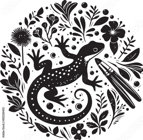 Animal Newt Vector art new 2024 