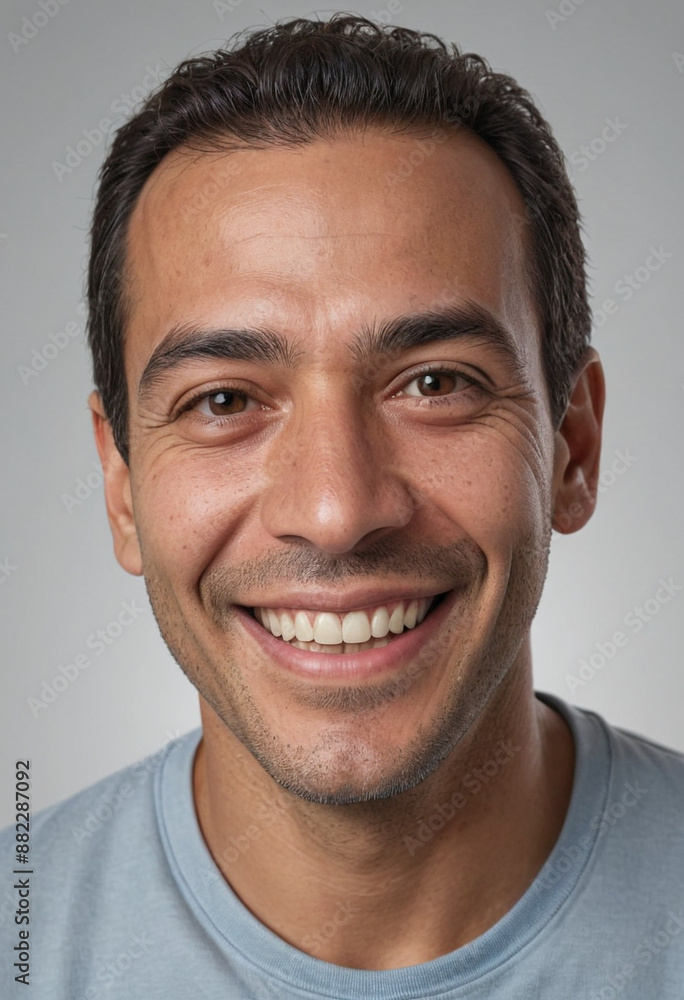 Portrait view of a regular happy smiling Colombia man, ultra realistic, candid, social media, avatar image, plain solid background Portrait view of a regular happy smiling Colombia man, ultra realistic, candid, social media, avatar image, plain solid background