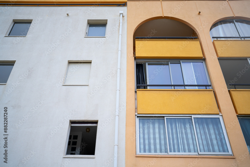 Fototapeta premium facade modern window loggia arch architecture apartment