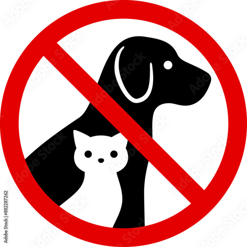 ペット持ち込み禁止マーク（No pets icon）