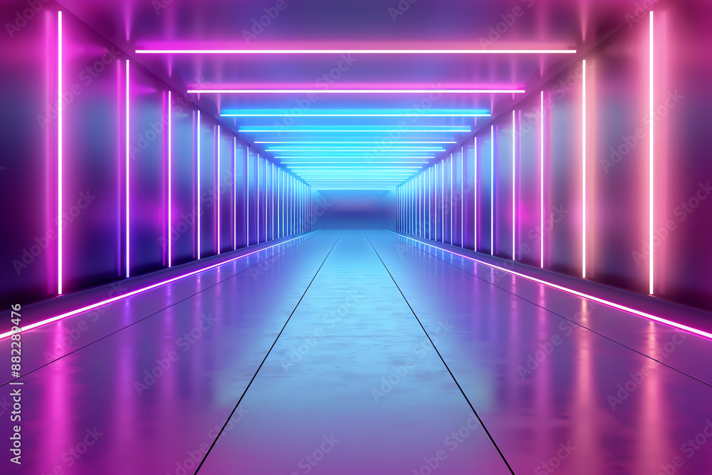 Abstract neon lights with a faded Bowling sign, merging vibrant colors and retro aesthetics Abstract neon lights with a faded Bowling sign, merging vibrant colors and retro aesthetics