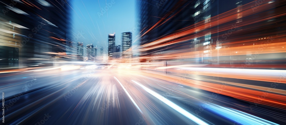 Blurred motion to create fast speed transfer vision. Blurred motion to create fast speed transfer vision.