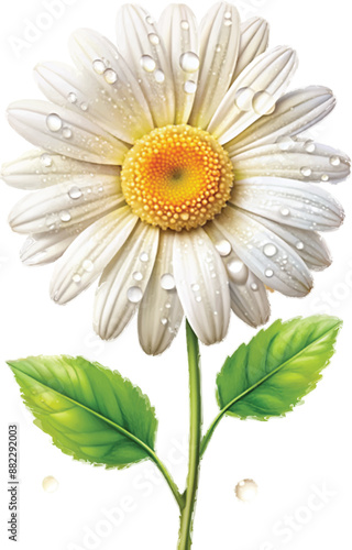 African white daisy vector