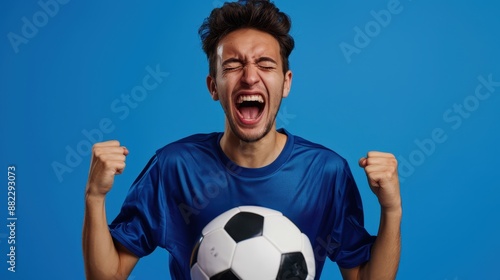 The young soccer player's excitement