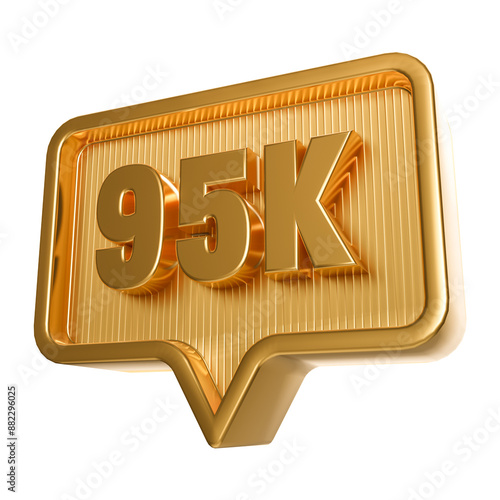 Thank you 95k followers celebration gold photo