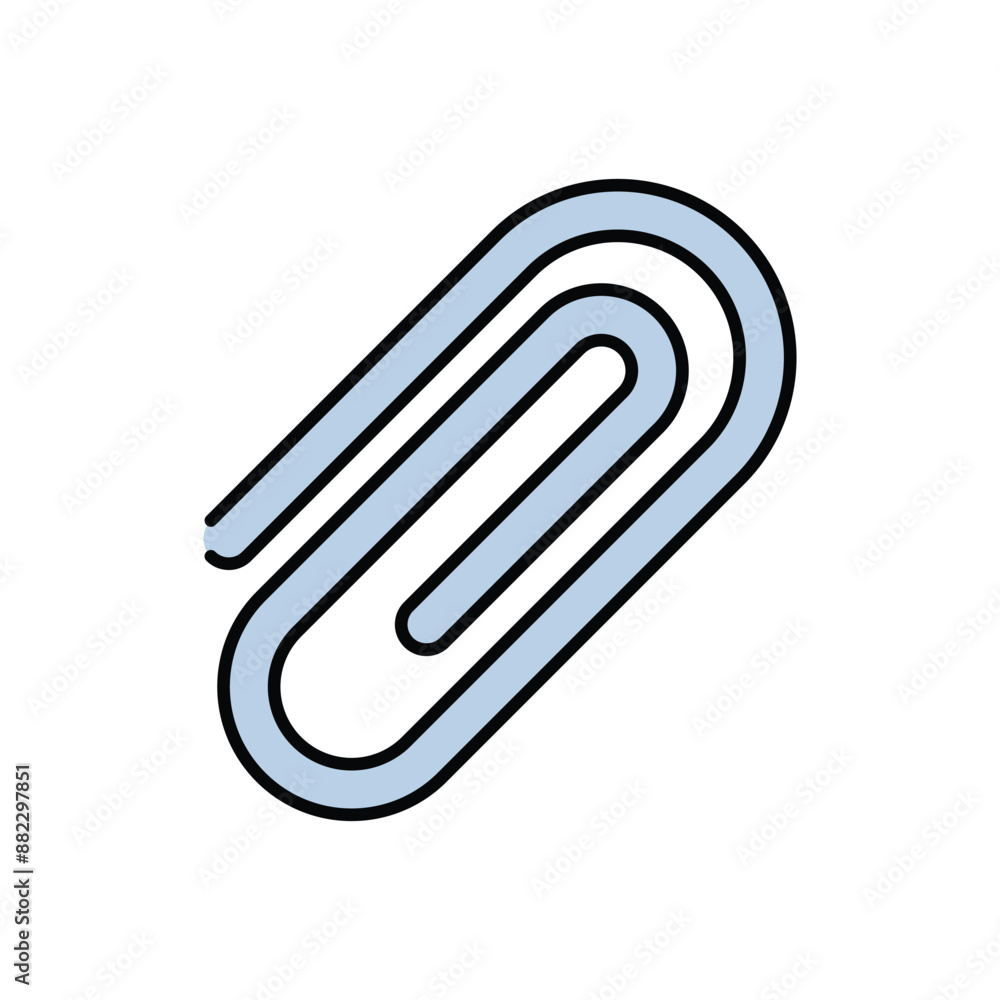Paper Clip icon design with white background stock illustration Paper Clip icon design with white background stock illustration