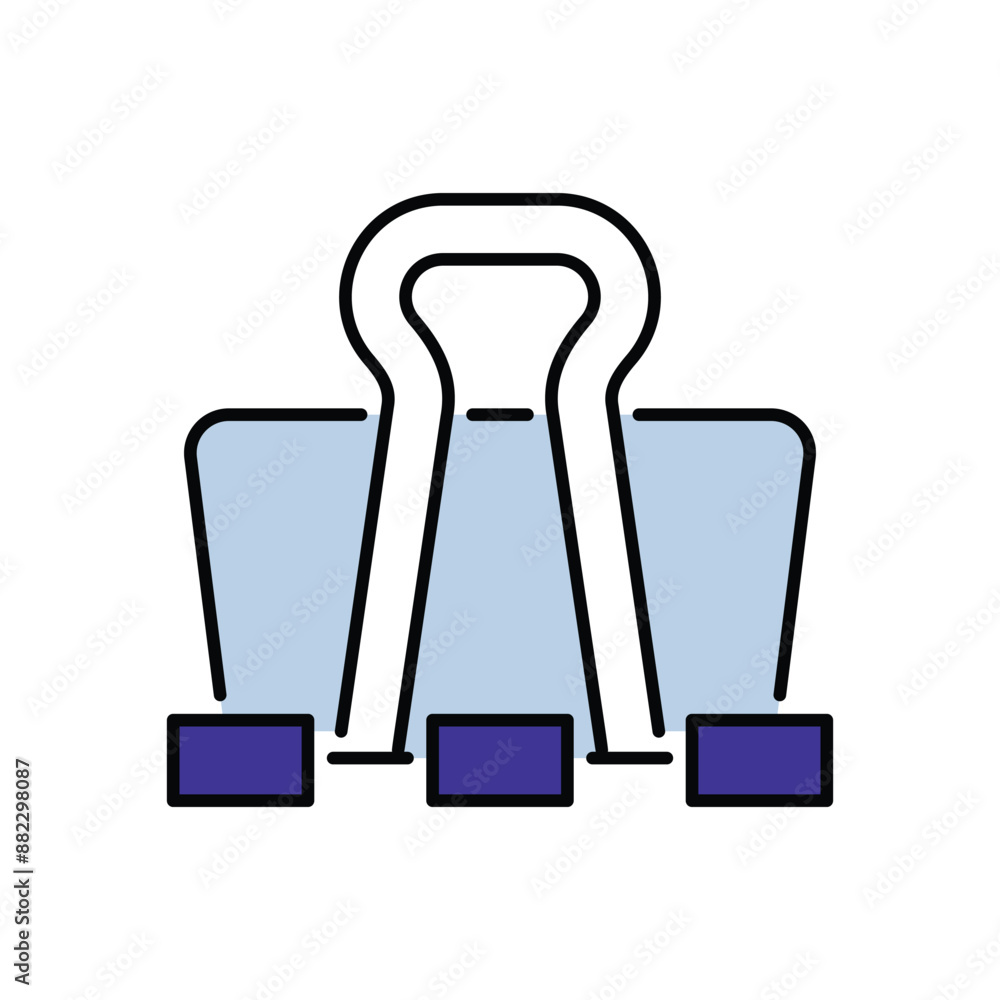 Binder Clip icon design with white background stock illustration Binder Clip icon design with white background stock illustration