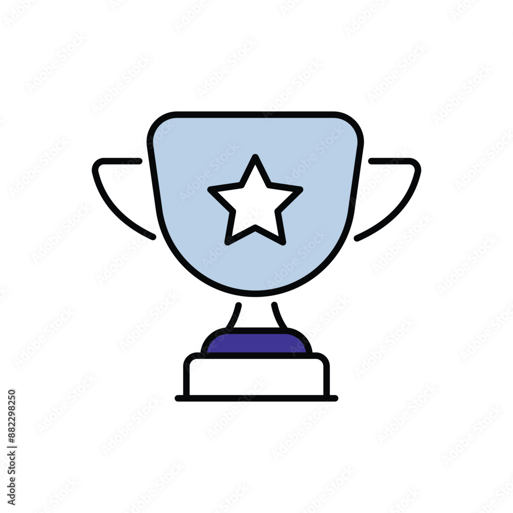 Trophy icon design with white background stock illustration Trophy icon design with white background stock illustration