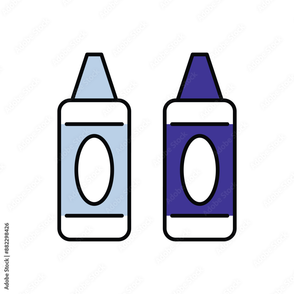 Crayon icon design with white background stock illustration Crayon icon design with white background stock illustration