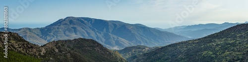 Panoramic view on Sierra Nevada range, Andalusia, Spain