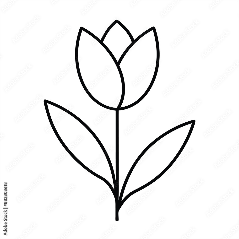 Black and white flower vector illustration Black and white flower vector illustration