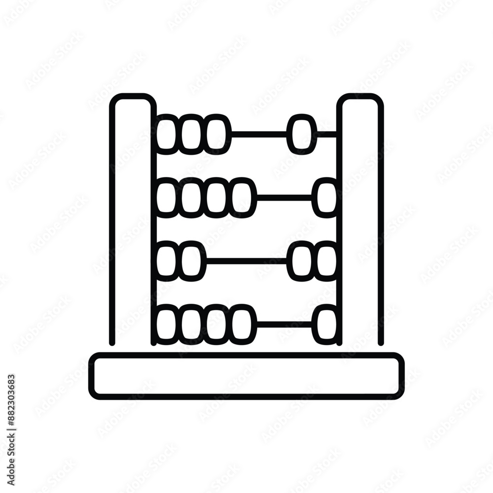 Abacus icon design with white background stock illustration Abacus icon design with white background stock illustration