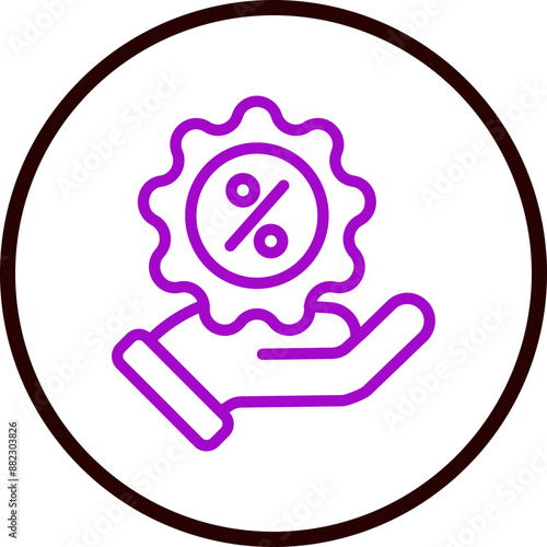 Offer Vector Line Purple Circle Black