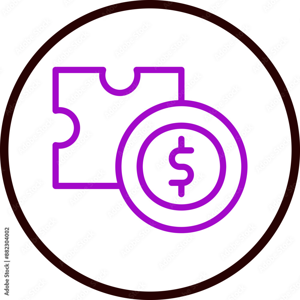 Puzzle Vector Line Purple Circle Black Puzzle Vector Line Purple Circle Black