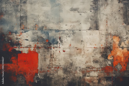 Wallpaper Mural Enigmatic Abstract Grunge Aesthetics on Concrete Torontodigital.ca