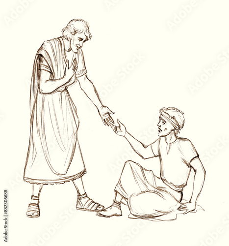 Slika na platnu Apostle Peter heals a lame man