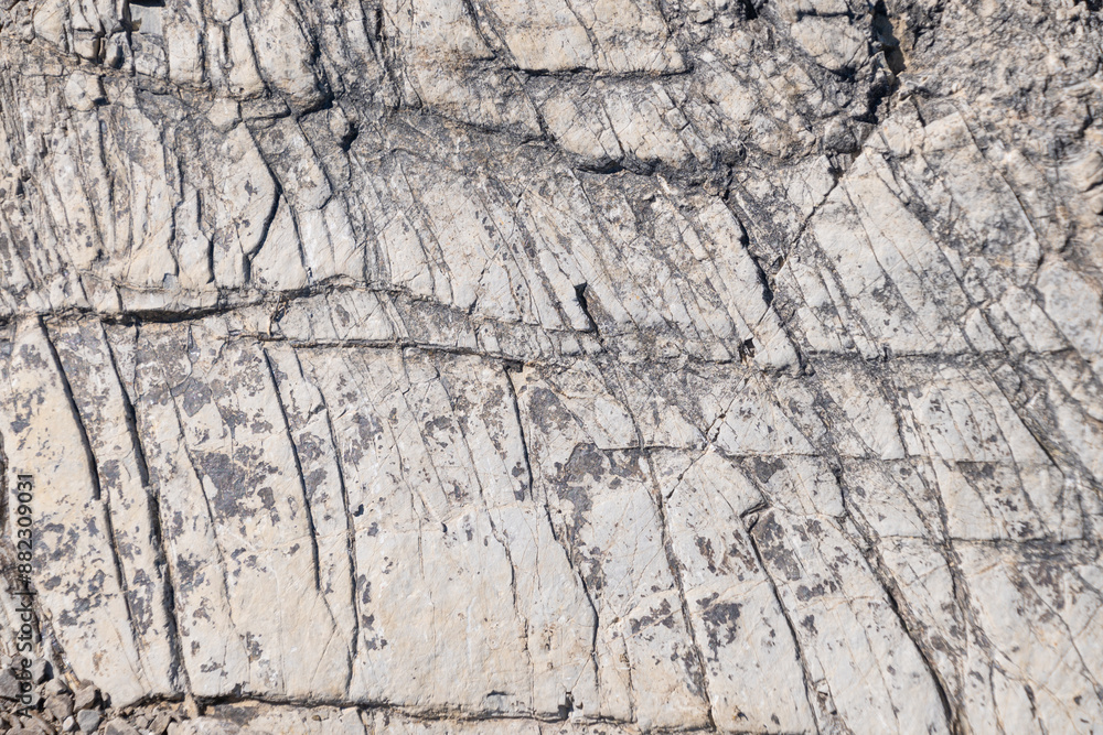 Stone cliff in the mountains, close-up. Natural stone background. Texture of cracks in stone. Stone cliff in the mountains, close-up. Natural stone background. Texture of cracks in stone.