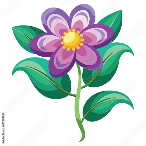 Flower vector illustration decorative natural design elements