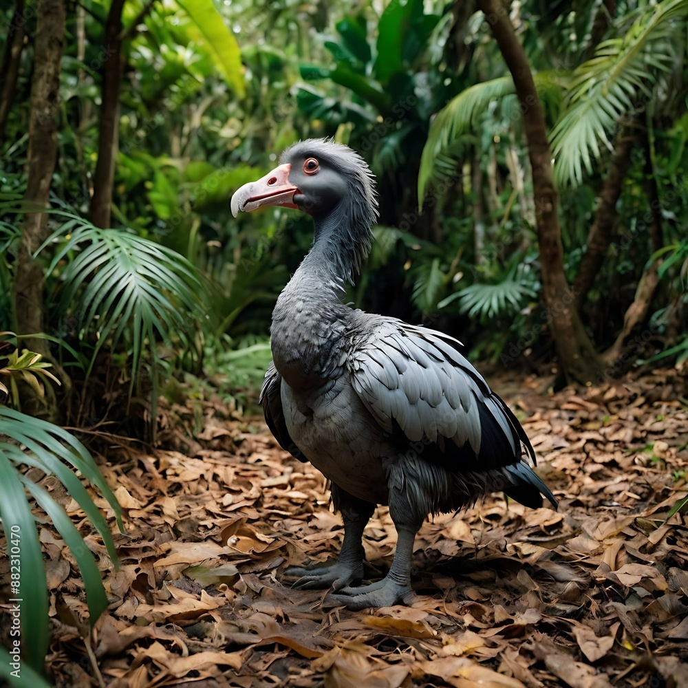 Obraz premium Nene Goose Standing in a Tropical Forest