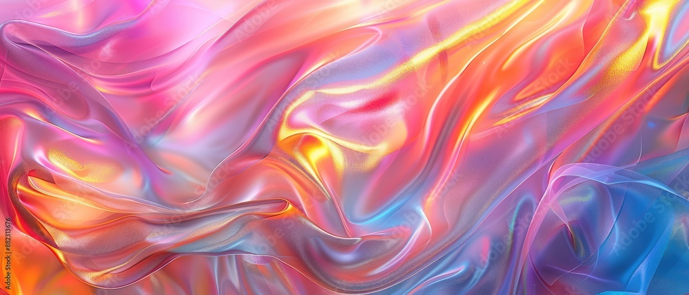 Fototapeta premium Holographic Silk Fluidity