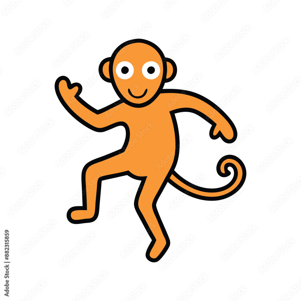 cute monkey icon vector illustration cute monkey icon vector illustration