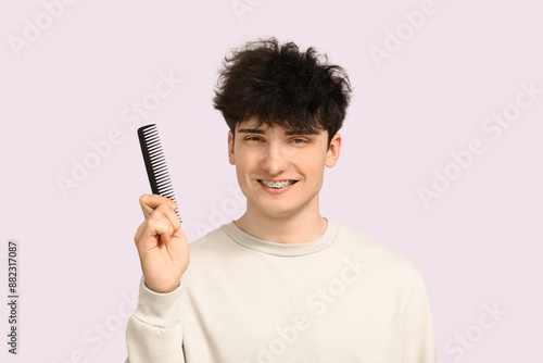 Young dark haired man with ...