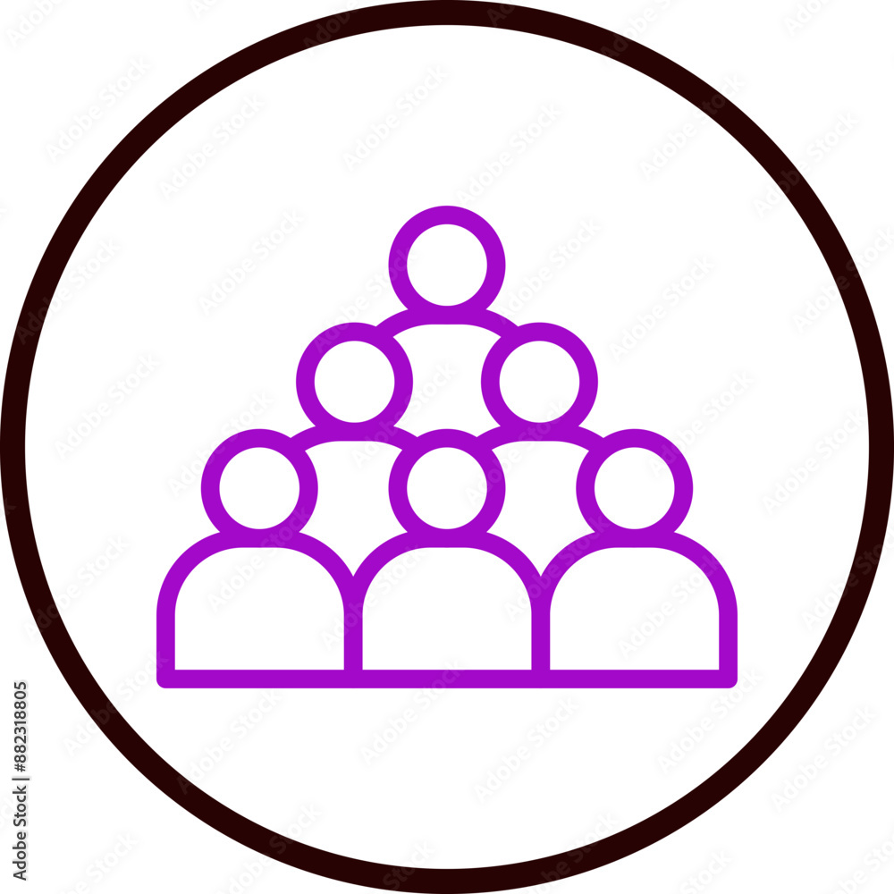 People Vector Line Purple Circle Black People Vector Line Purple Circle Black