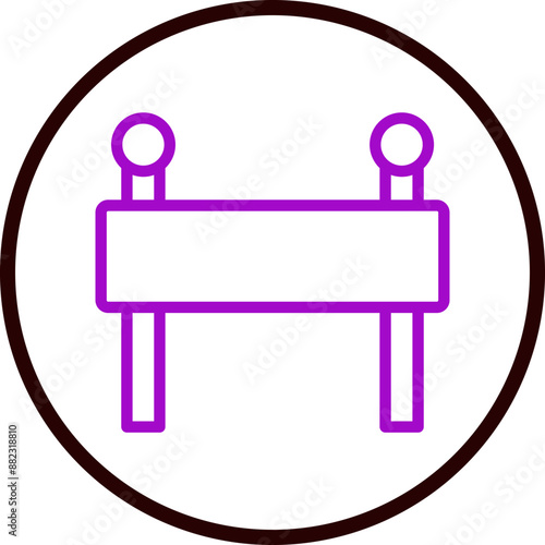 Barricade Vector Line Purple Circle Black