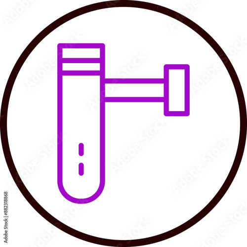 Baton Stick Vector Line Purple Circle Black
