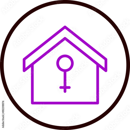 Refuge Vector Line Purple Circle Black