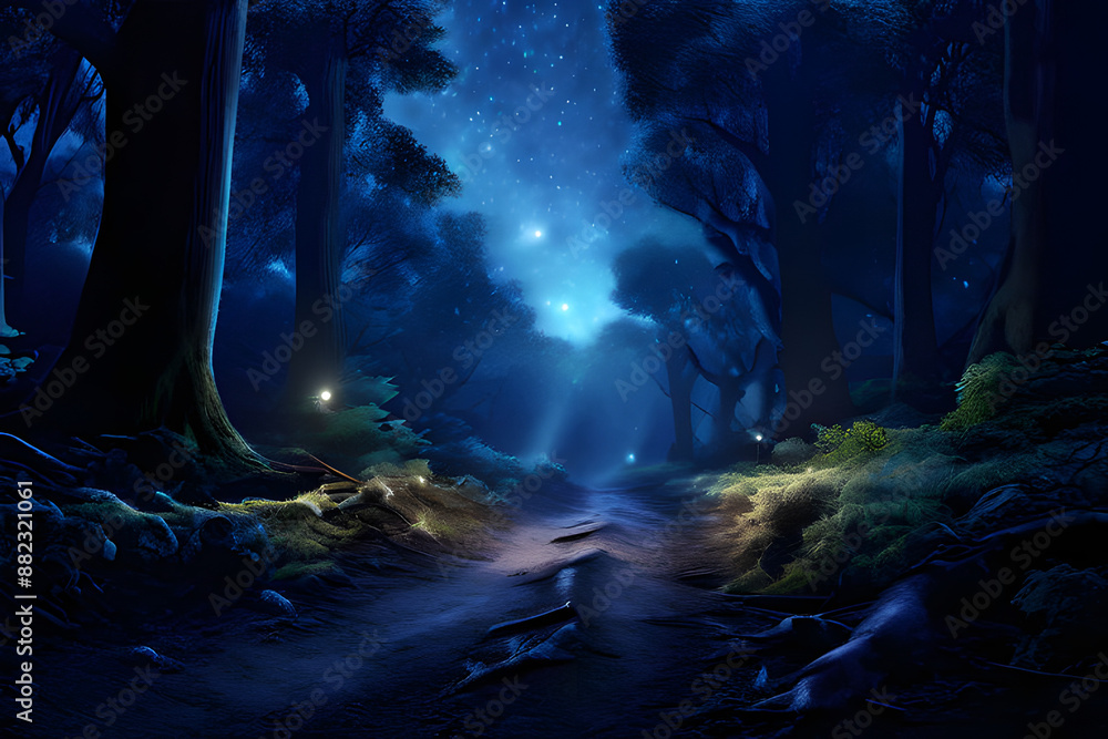 Fototapeta premium forest in the night