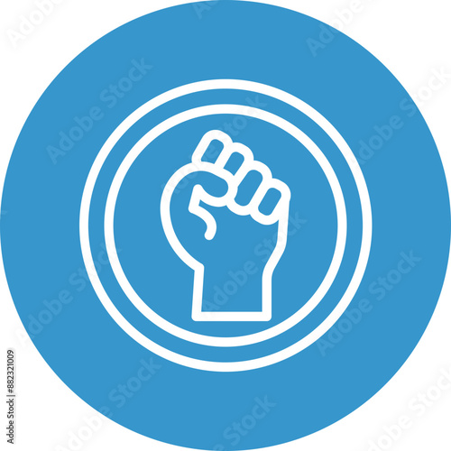 Black Lives Matter Vector Line White Circles Multicolors