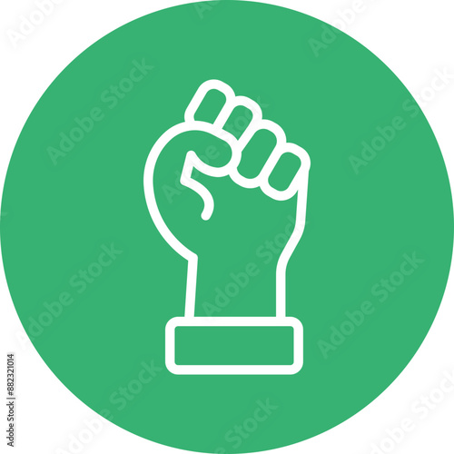 Hand Vector Line White Circles Multicolors