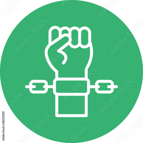 Slave Vector Line White Circles Multicolors
