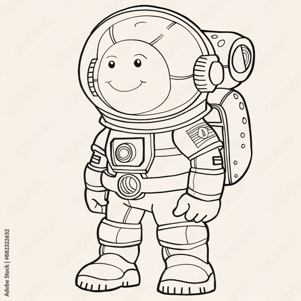 Space Style - A Cartoon Of A Astronaut Space Style - A Cartoon Of A Astronaut