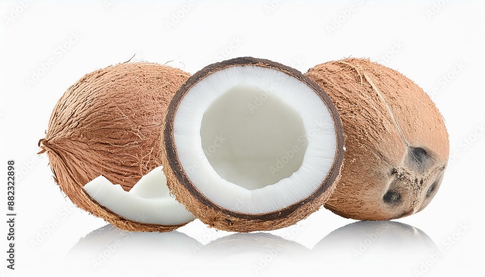 Delicious coconuts cut out Delicious coconuts cut out