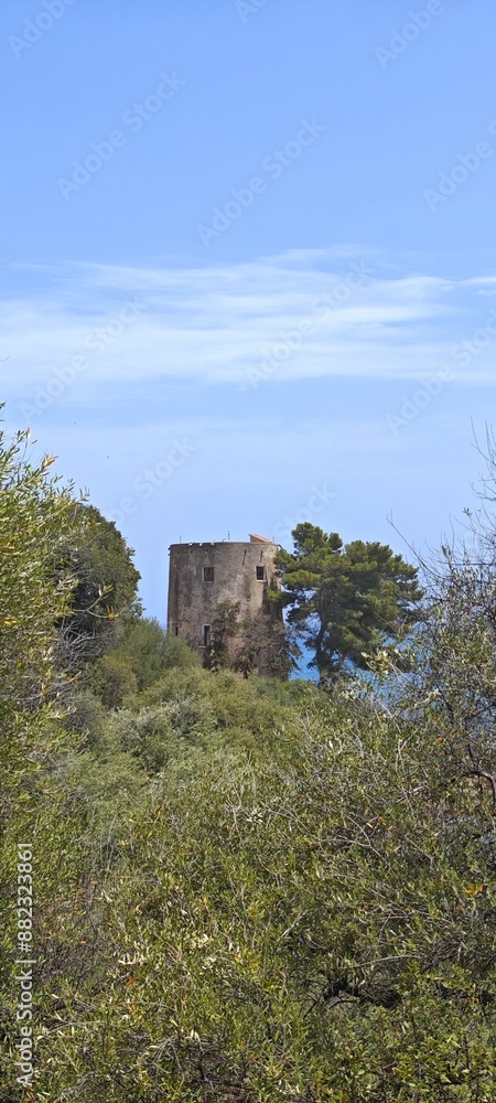 Fototapeta premium Wehrturm auf Sardinen in Santa Maria Navarrese
