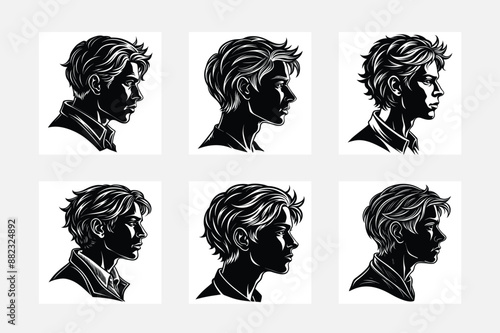 Vector monochrome set for human