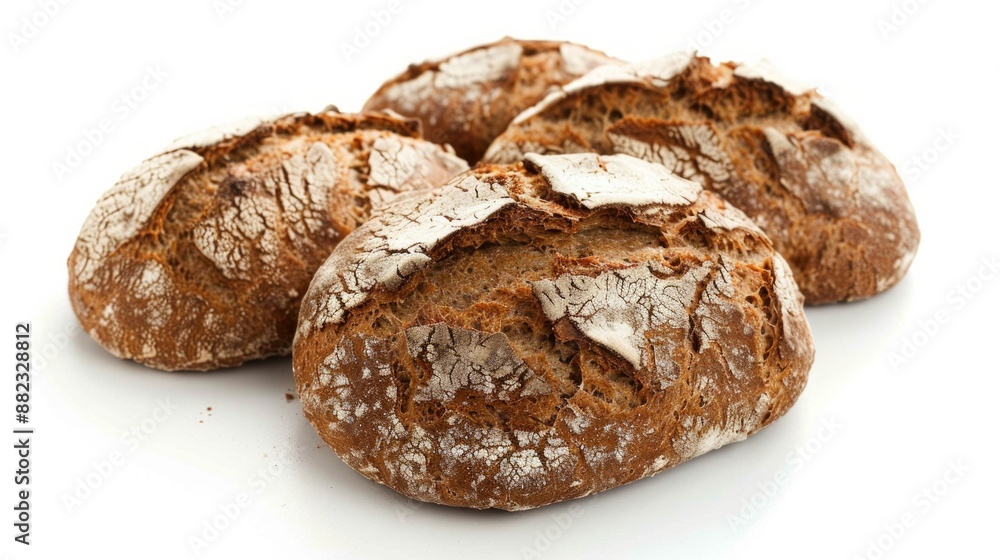 freshly baked bread isolated on white background freshly baked bread isolated on white background