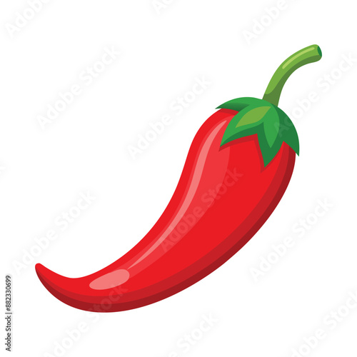 Illustration of Red hot natural chili pepper 