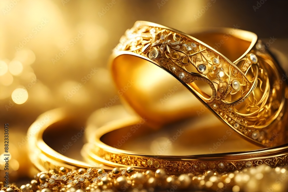 gold jewelry background soft selective focus gold jewelry background soft selective focus