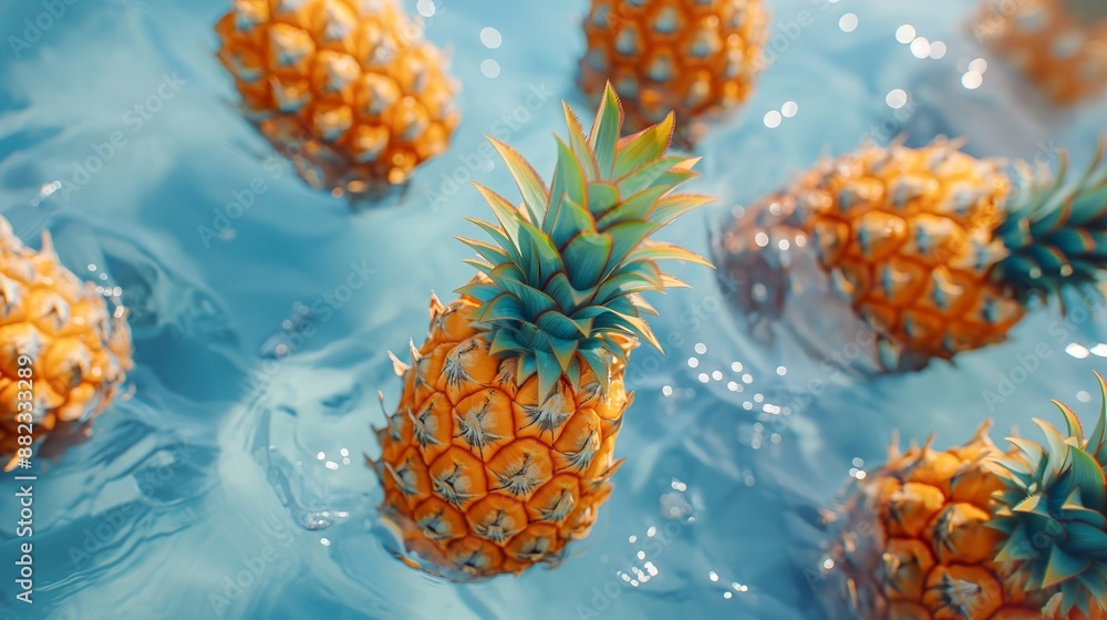 Tropic pineapple summer background Tropic pineapple summer background