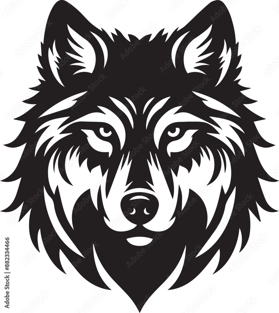 Obraz premium wolf black art illustration 