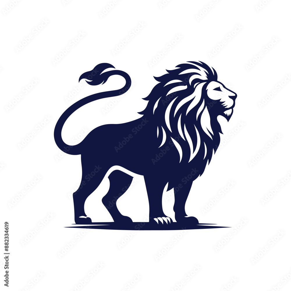 Vector Lion silhouette design illustration template Vector Lion silhouette design illustration template