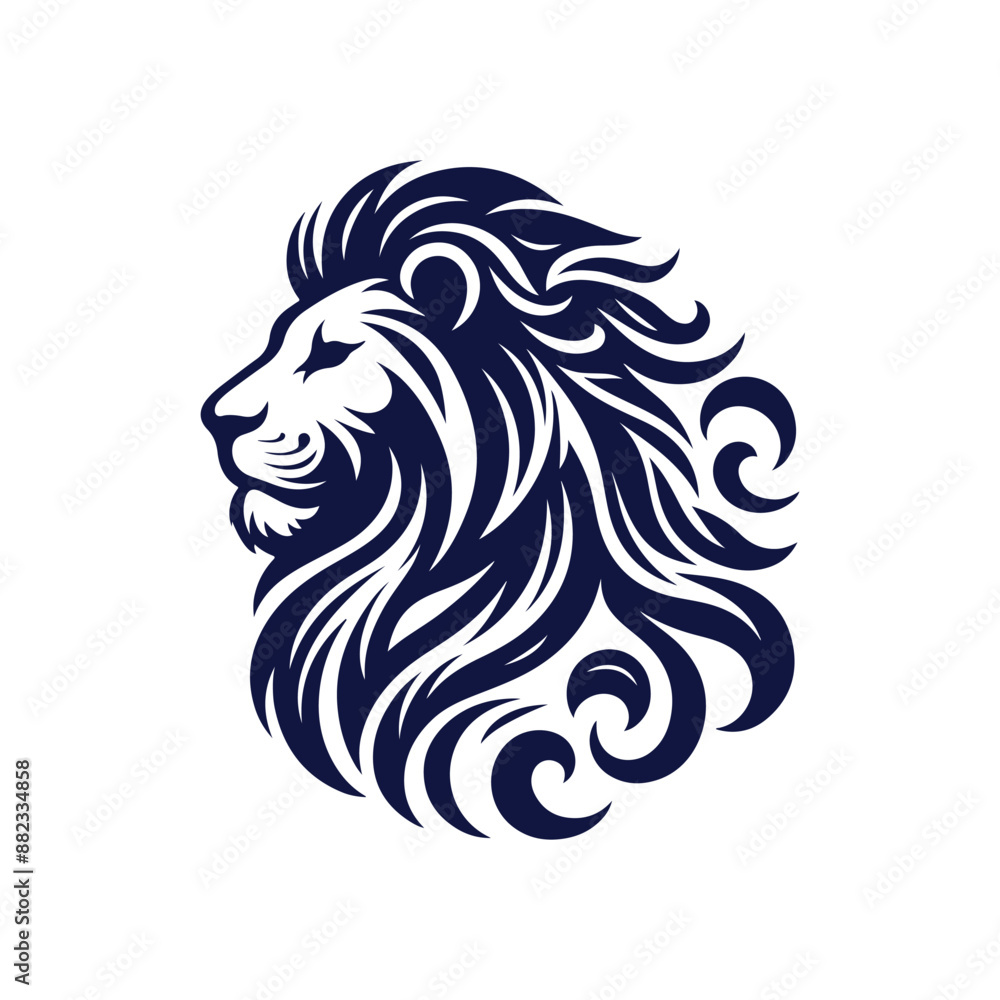 Fototapeta premium lion head silhouette
