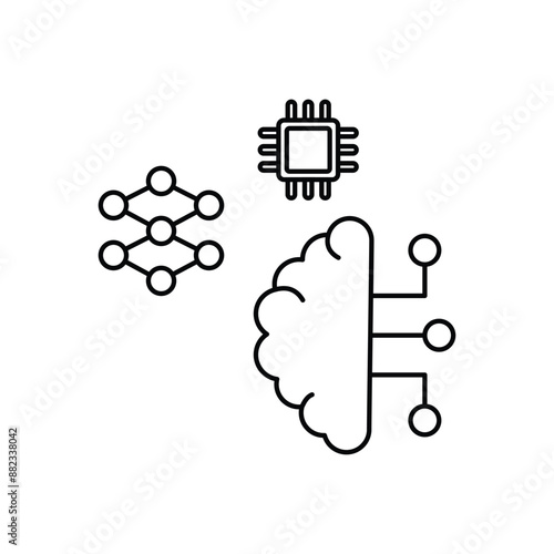 Neuromorphic Computing vector icon