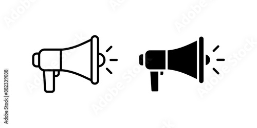 Wallpaper Mural Megaphone icon set. Loudspeaker Symbol. for mobile concept and web design. vector illustration on white background Torontodigital.ca